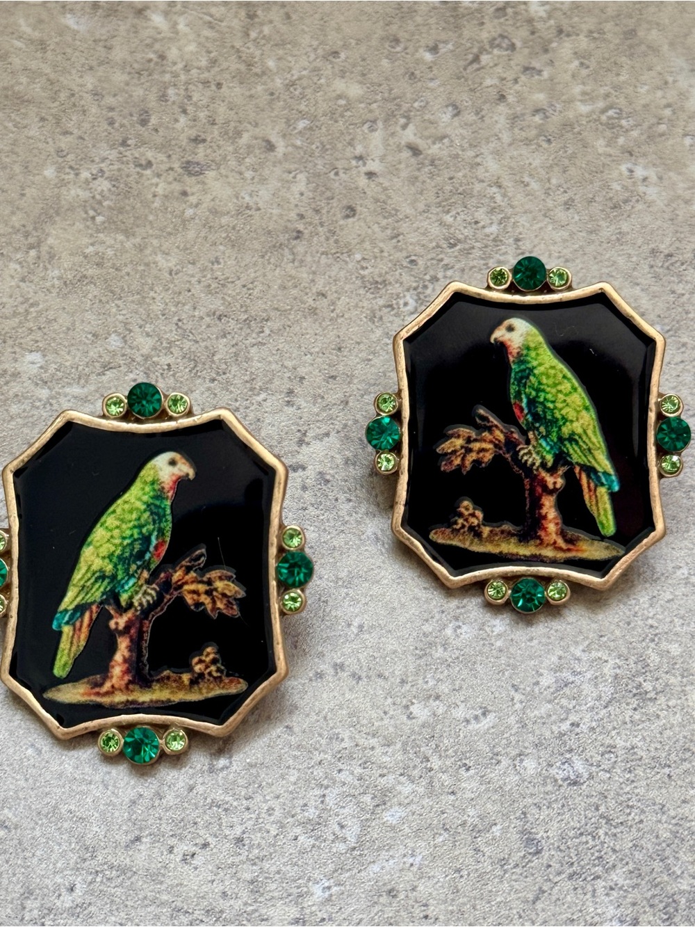 Parrot stud earrings Brand new